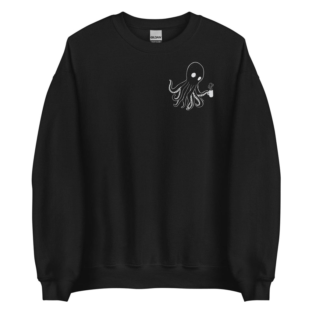 Design of Spooky Octopus - Unisex Sweatshirt , the colour is Black