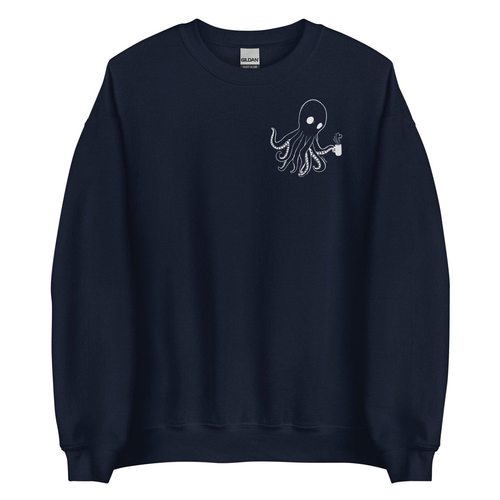 Design of Spooky Octopus - Unisex Sweatshirt , the colour is Navy