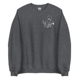 Design of Spooky Octopus - Unisex Sweatshirt , the colour is Dark Heather