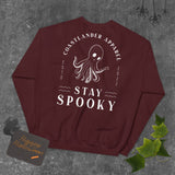 Design of Stay Spooky Octopus - Ghost - Unisex Sweatshirt , the colour is