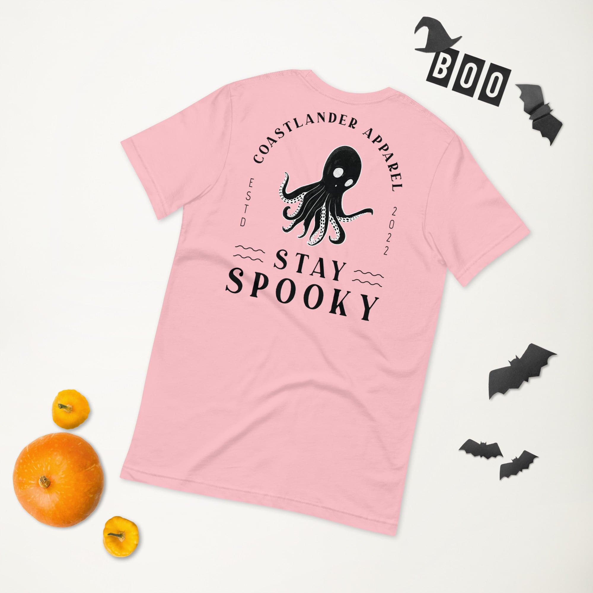 Design of Stay Spooky - Octopus - Ghost - Unisex t-shirt , the colour is