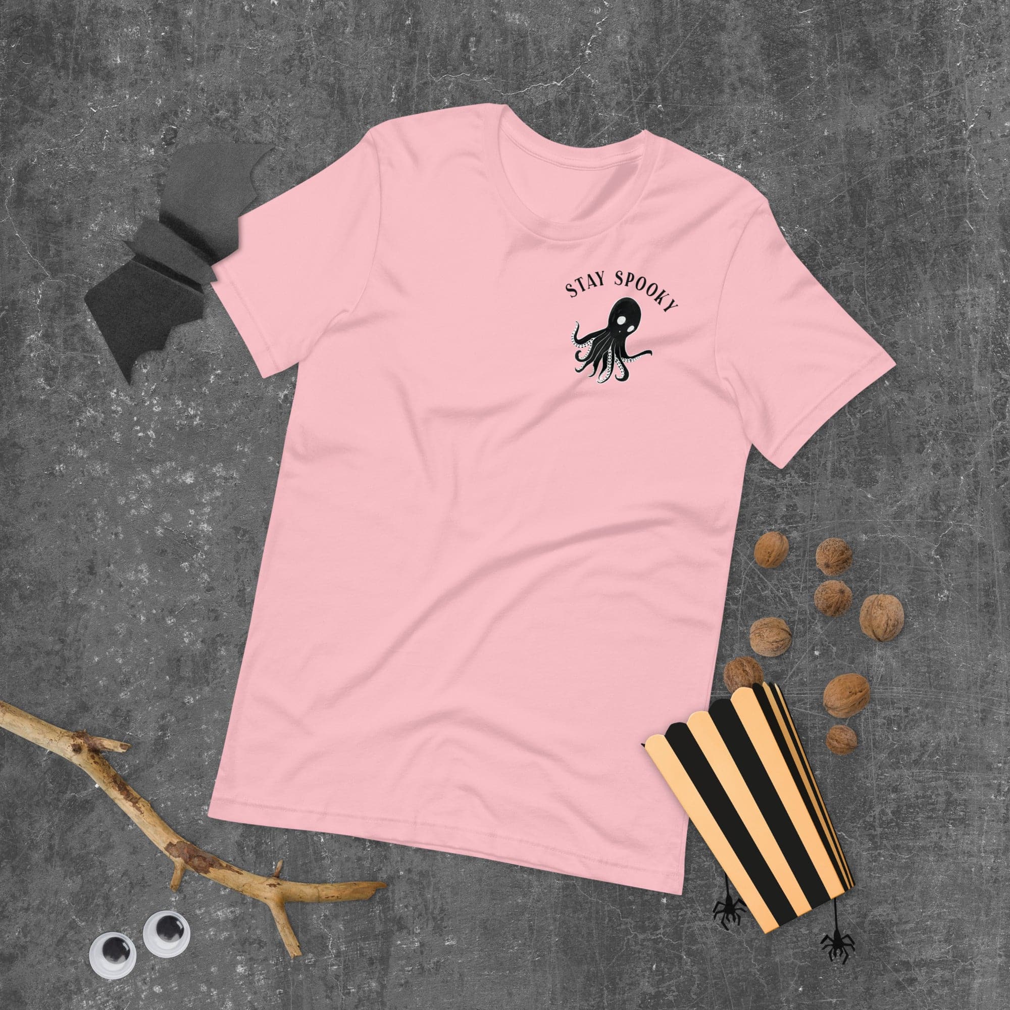 Design of Stay Spooky - Octopus - Ghost - Unisex t-shirt , the colour is