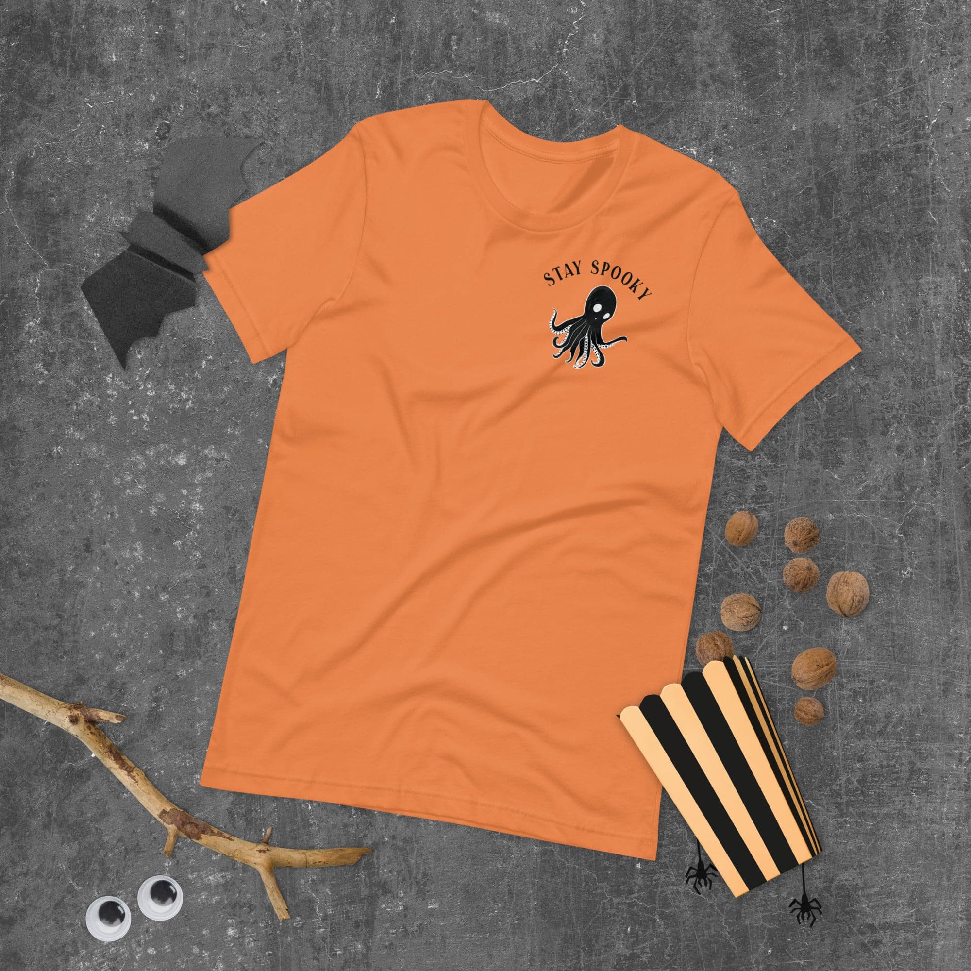 Design of Stay Spooky - Octopus - Ghost - Unisex t-shirt , the colour is