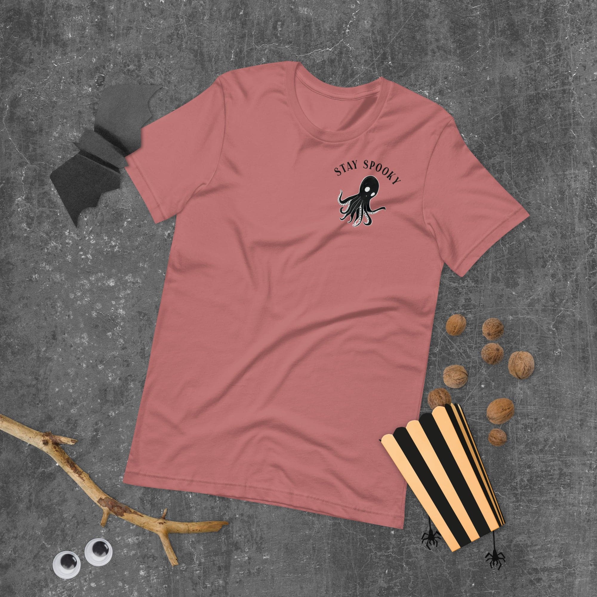 Design of Stay Spooky - Octopus - Ghost - Unisex t-shirt , the colour is