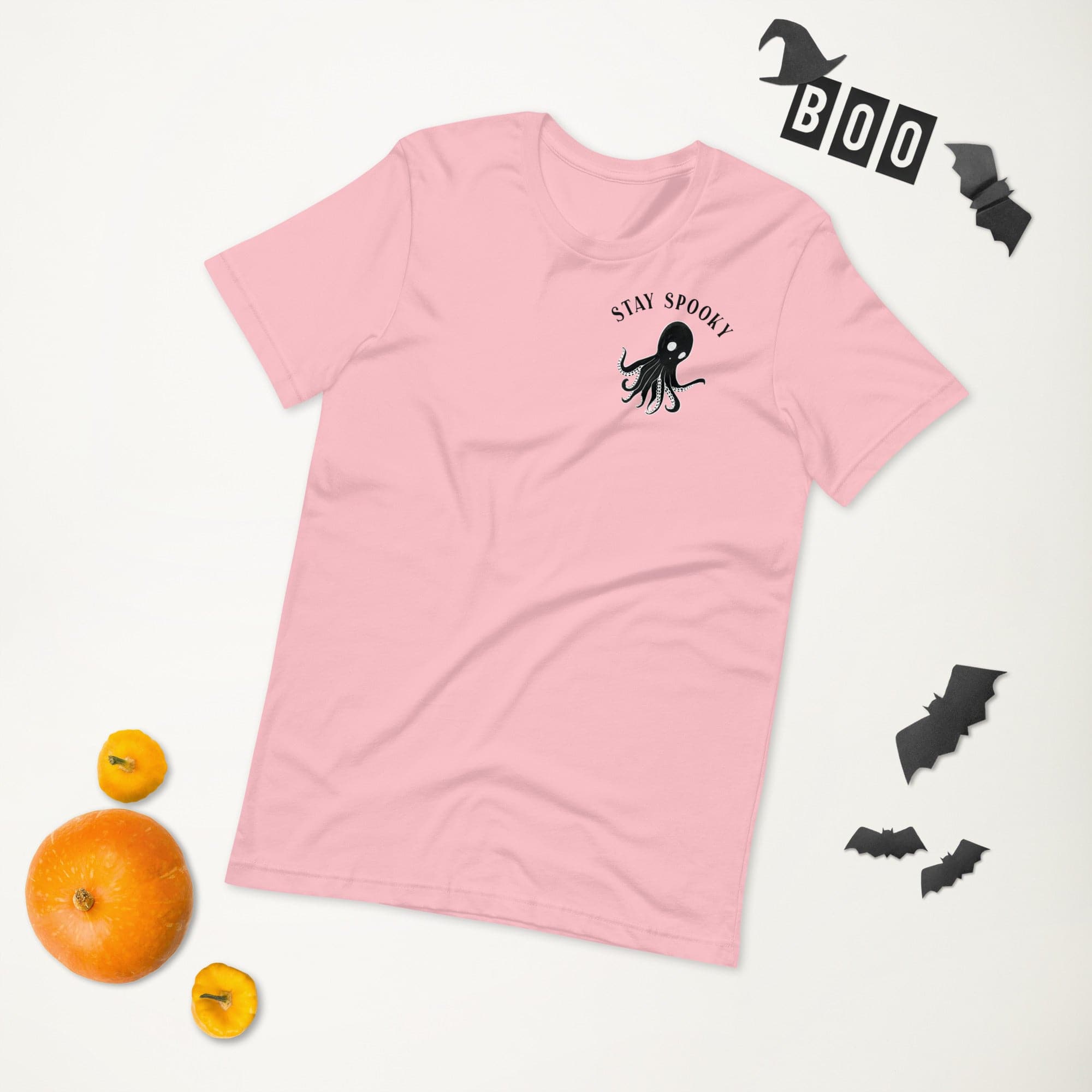 Design of Stay Spooky - Octopus - Ghost - Unisex t-shirt , the colour is