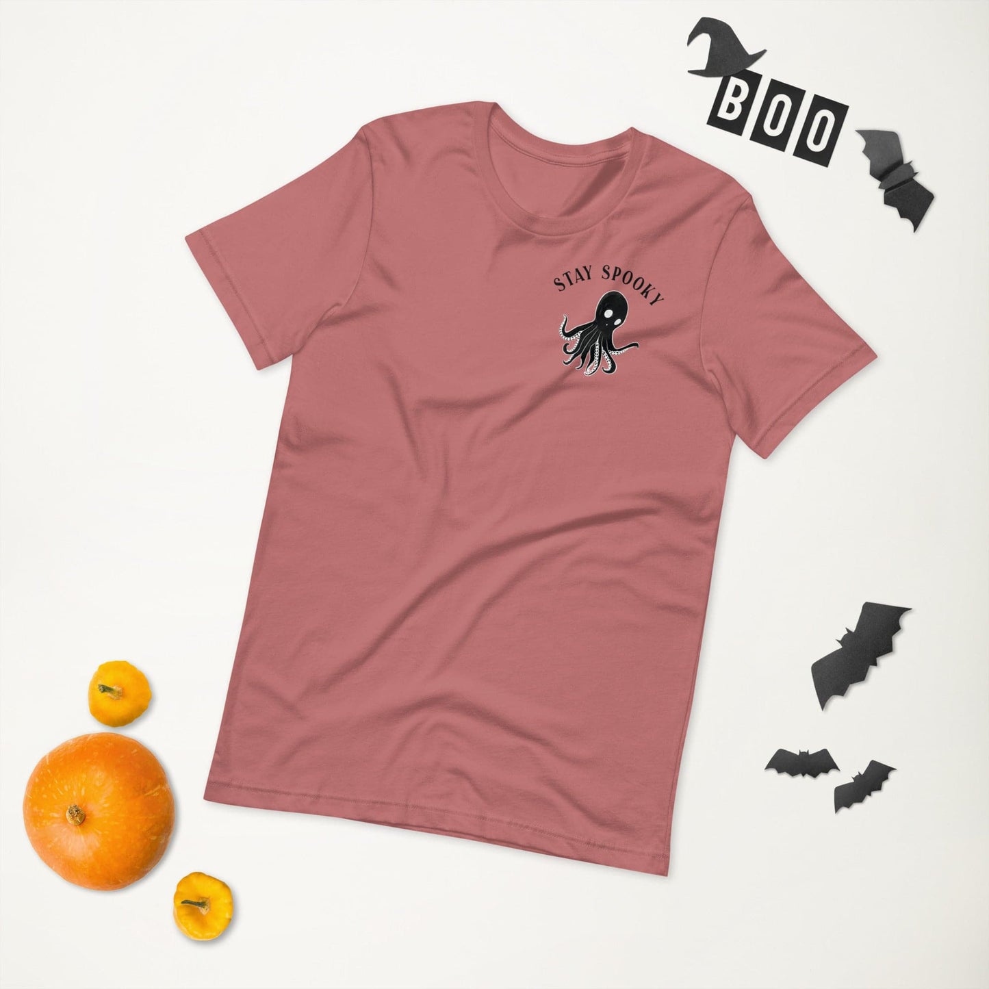Design of Stay Spooky - Octopus - Ghost - Unisex t-shirt , the colour is