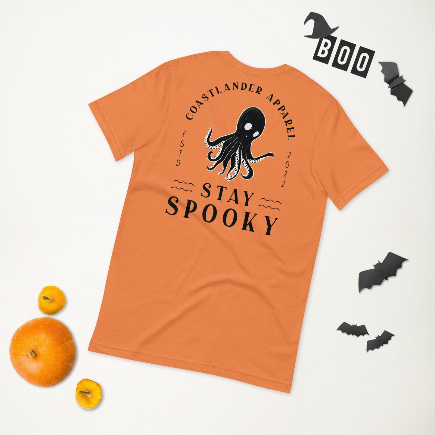 Design of Stay Spooky - Octopus - Ghost - Unisex t-shirt , the colour is