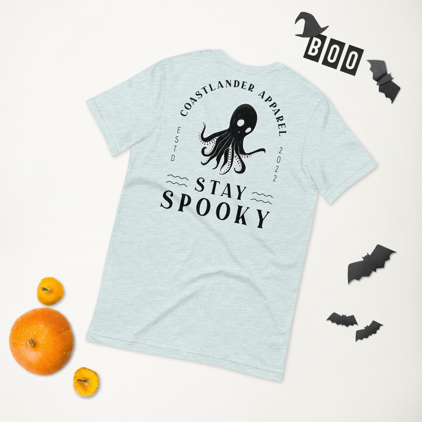 Design of Stay Spooky - Octopus - Ghost - Unisex t-shirt , the colour is