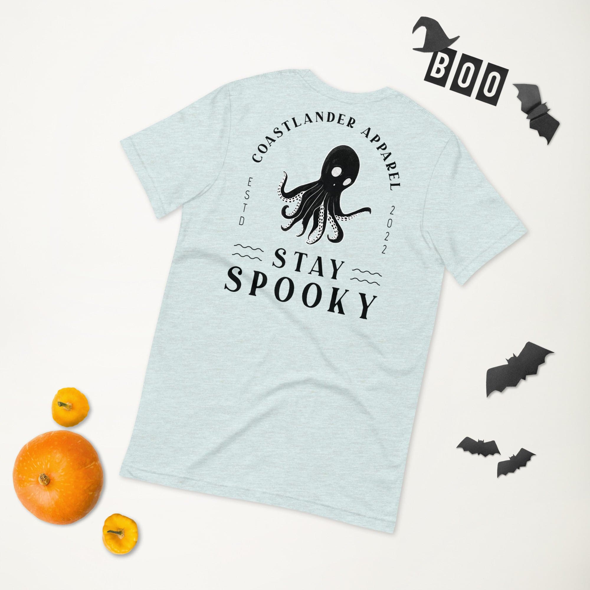 Design of Stay Spooky - Octopus - Ghost - Unisex t-shirt , the colour is