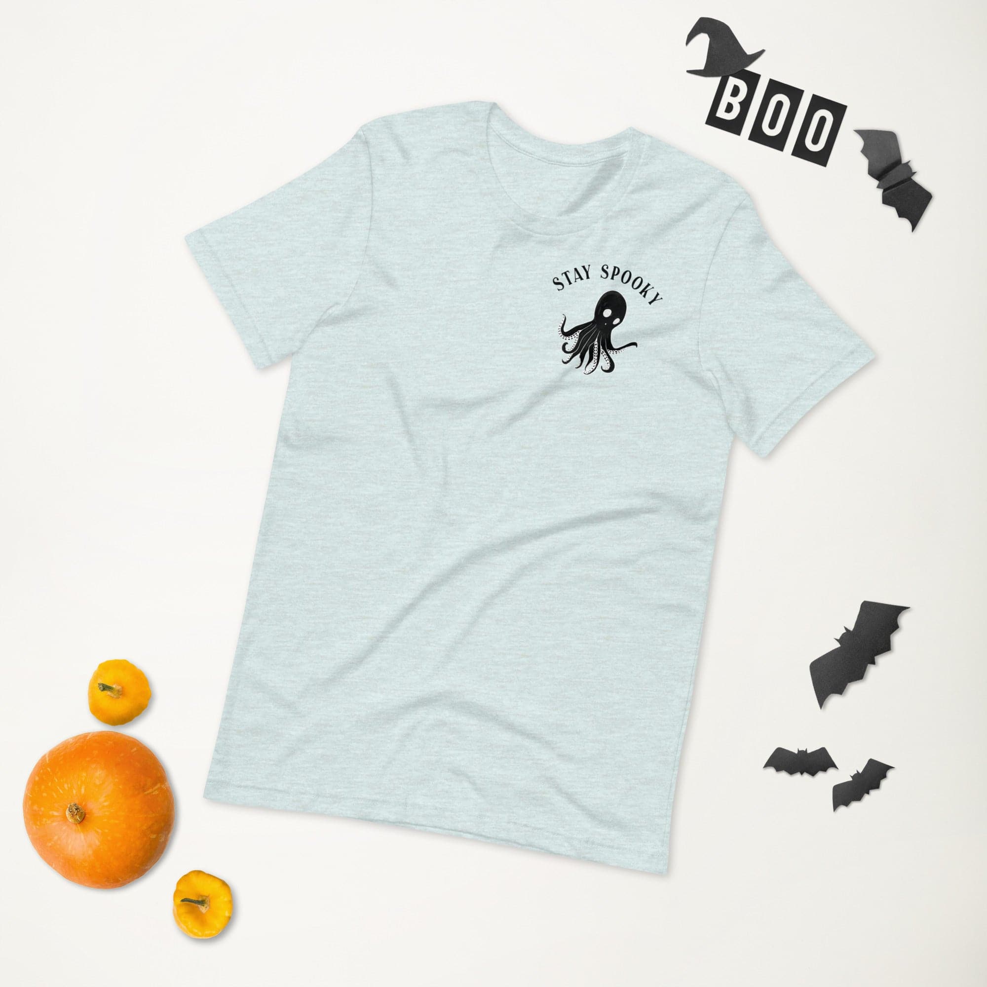 Design of Stay Spooky - Octopus - Ghost - Unisex t-shirt , the colour is