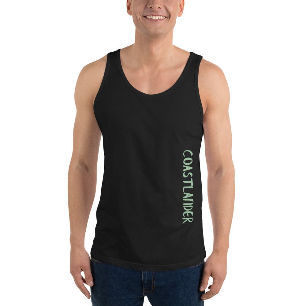 Design of Take Me To The West Coast - Unisex Tank Top , the colour is Black