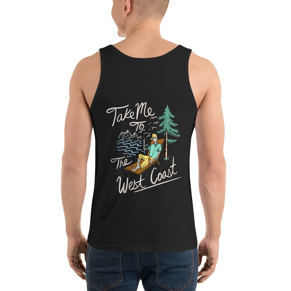 Design of Take Me To The West Coast - Unisex Tank Top , the colour is