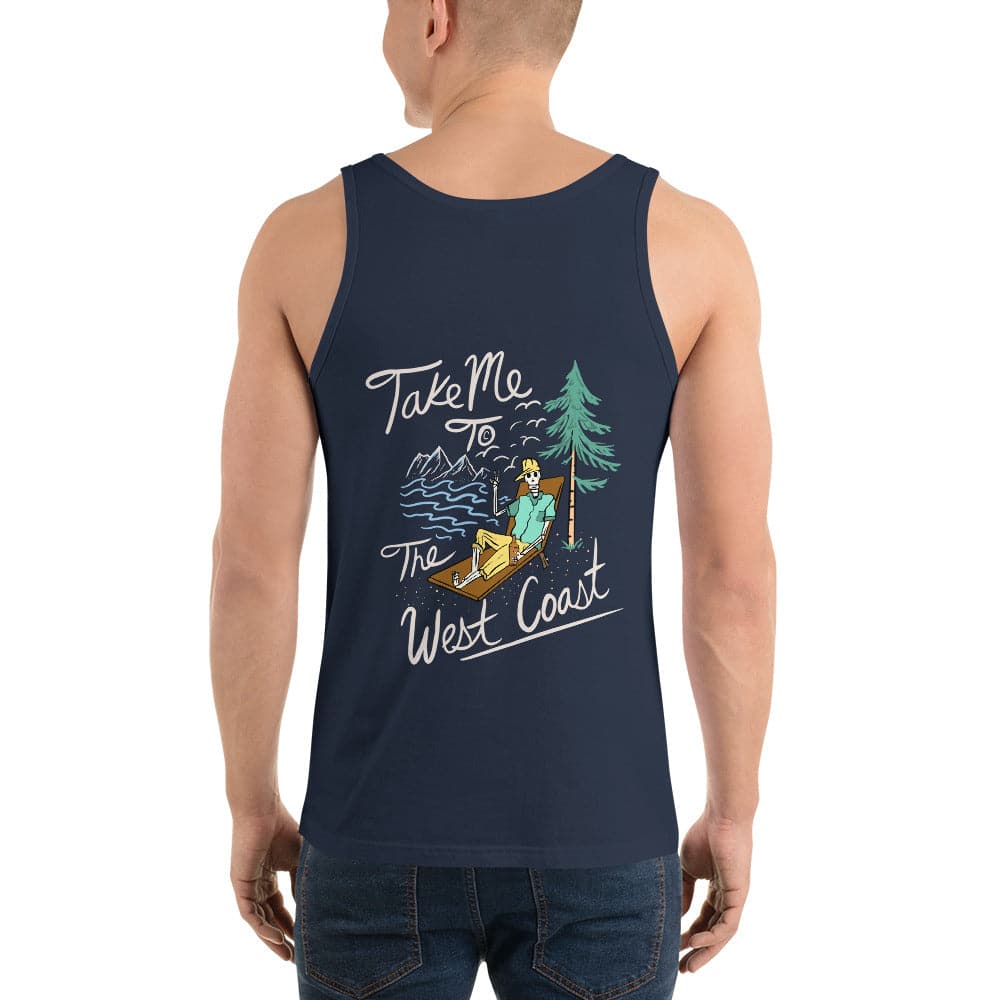 Design of Take Me To The West Coast - Unisex Tank Top , the colour is