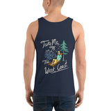 Design of Take Me To The West Coast - Unisex Tank Top , the colour is