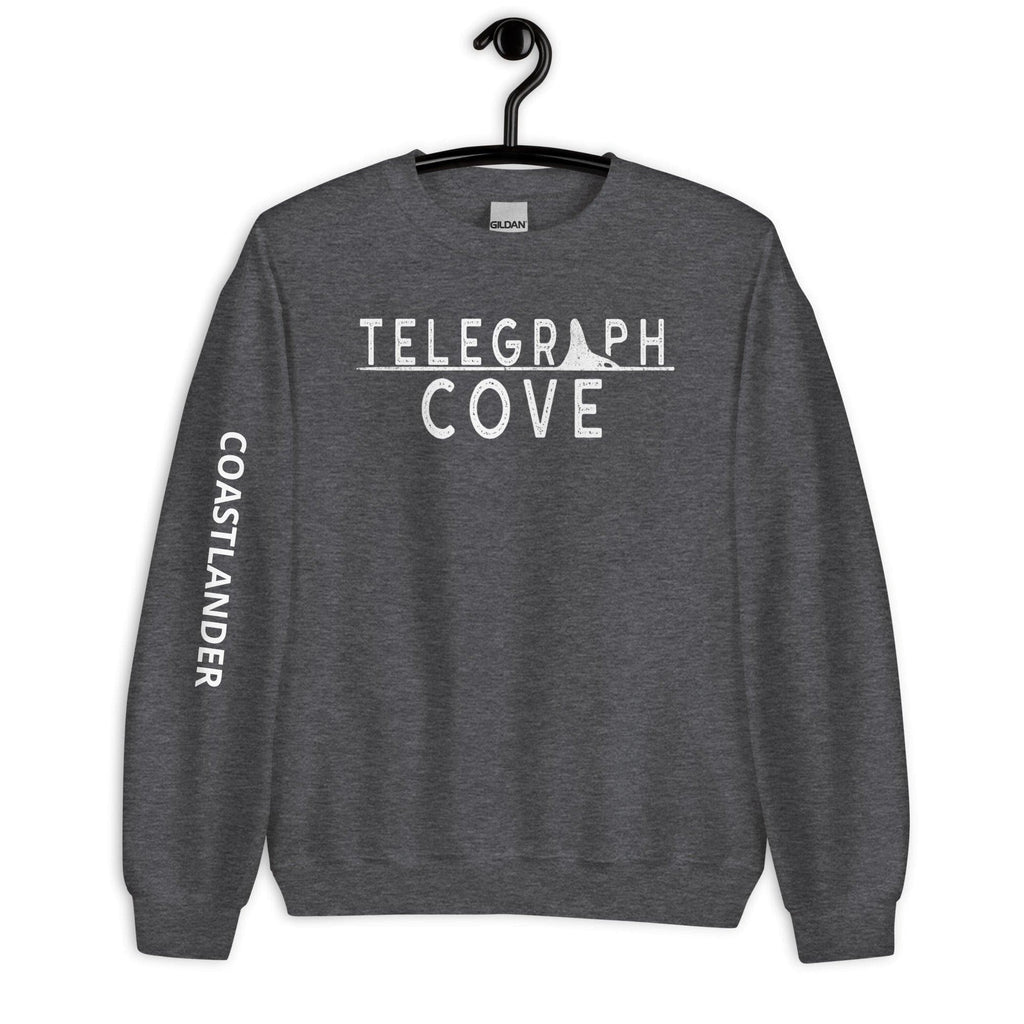 Design of Telegraph Cove Logo - Unisex Sweatshirt , the colour is Dark Heather