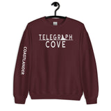 Design of Telegraph Cove Logo - Unisex Sweatshirt , the colour is Maroon