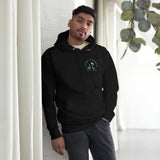 Design of Tree Wave Design - on back - Unisex Hoodie , the colour is