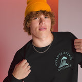 Design of Tree Wave Design - on back - Unisex Sweatshirt , the colour is