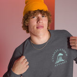 Design of Tree Wave Design - on back - Unisex Sweatshirt , the colour is
