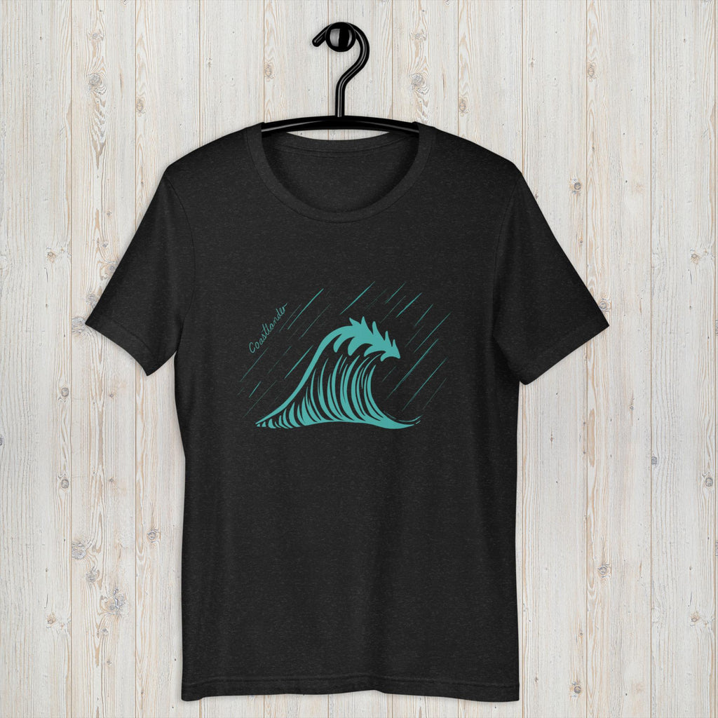 Design of Tree Wave Design - Unisex t-shirt , the colour is Black Heather