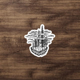 Design of Trees in Clouds - Sticker , the colour is