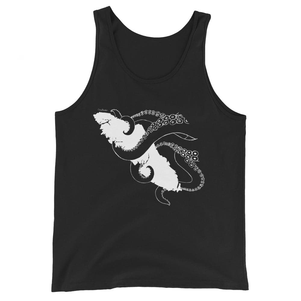 Design of Unisex Tank Top , the colour is Black