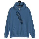 Design of Van Isle Highway - Unisex Hoodie , the colour is Indigo Blue