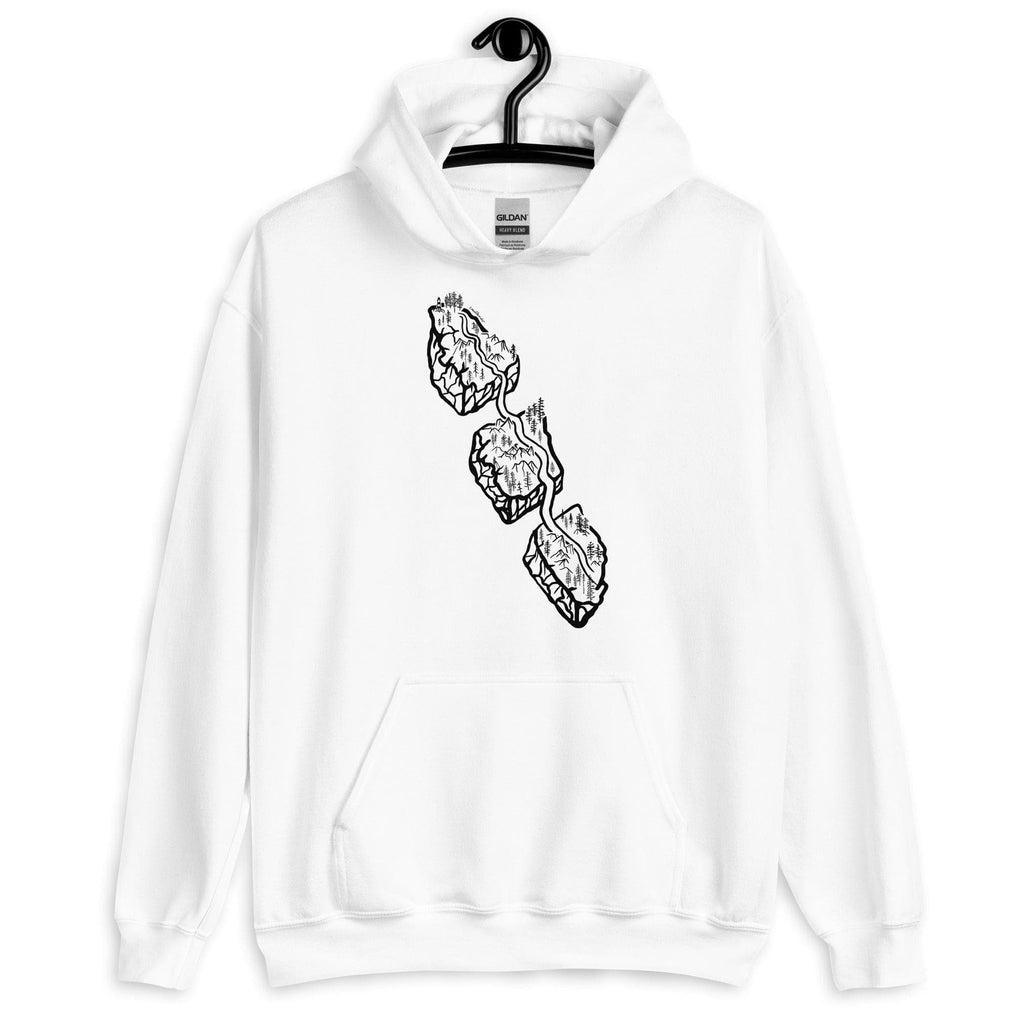 Design of Van Isle Highway - Unisex Hoodie , the colour is White