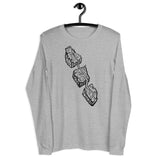Design of Van Isle Highway - Unisex Long Sleeve Tee , the colour is Athletic Heather