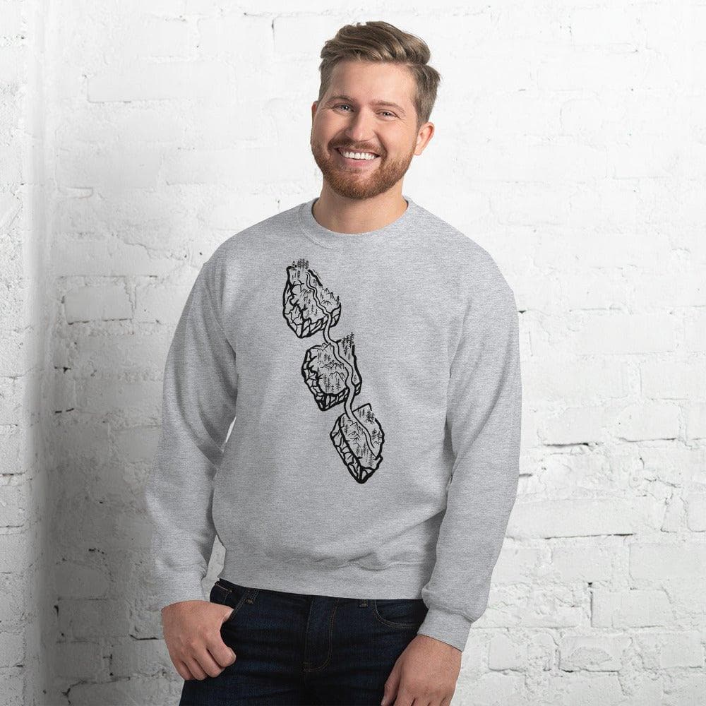 Design of Van Isle Highway - Unisex Sweatshirt , the colour is Sport Grey