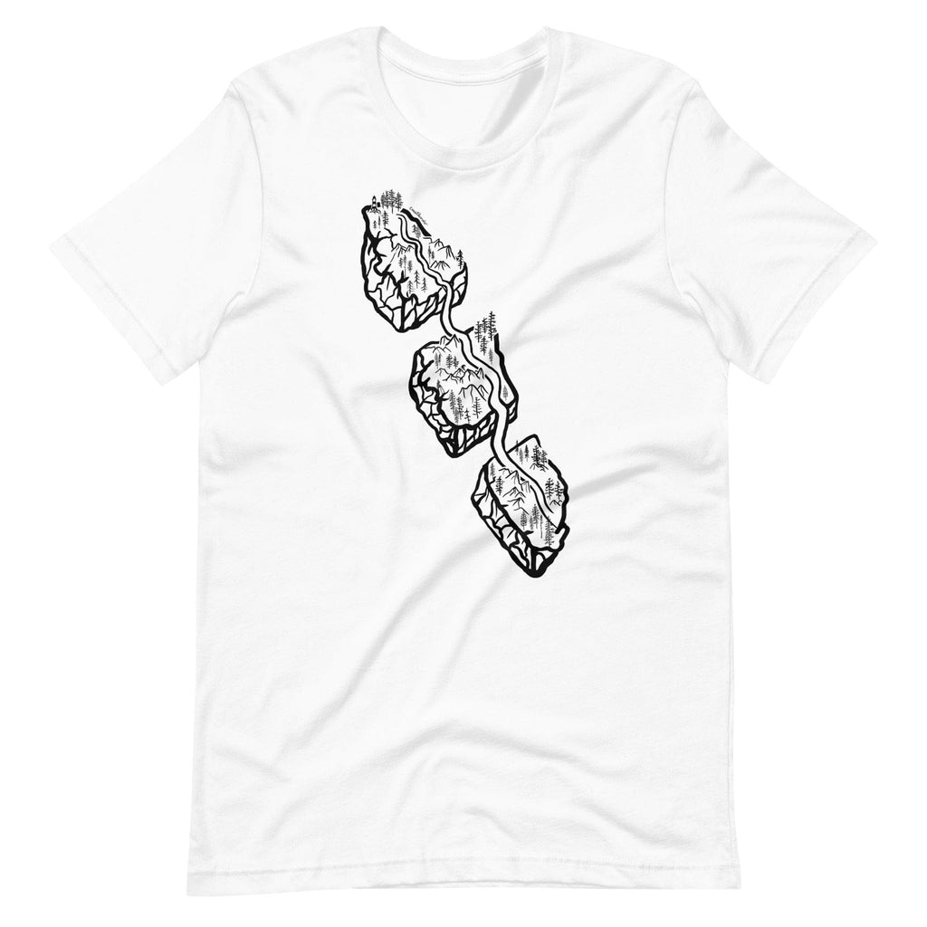 Design of Van Isle Highway - Unisex t-shirt , the colour is White