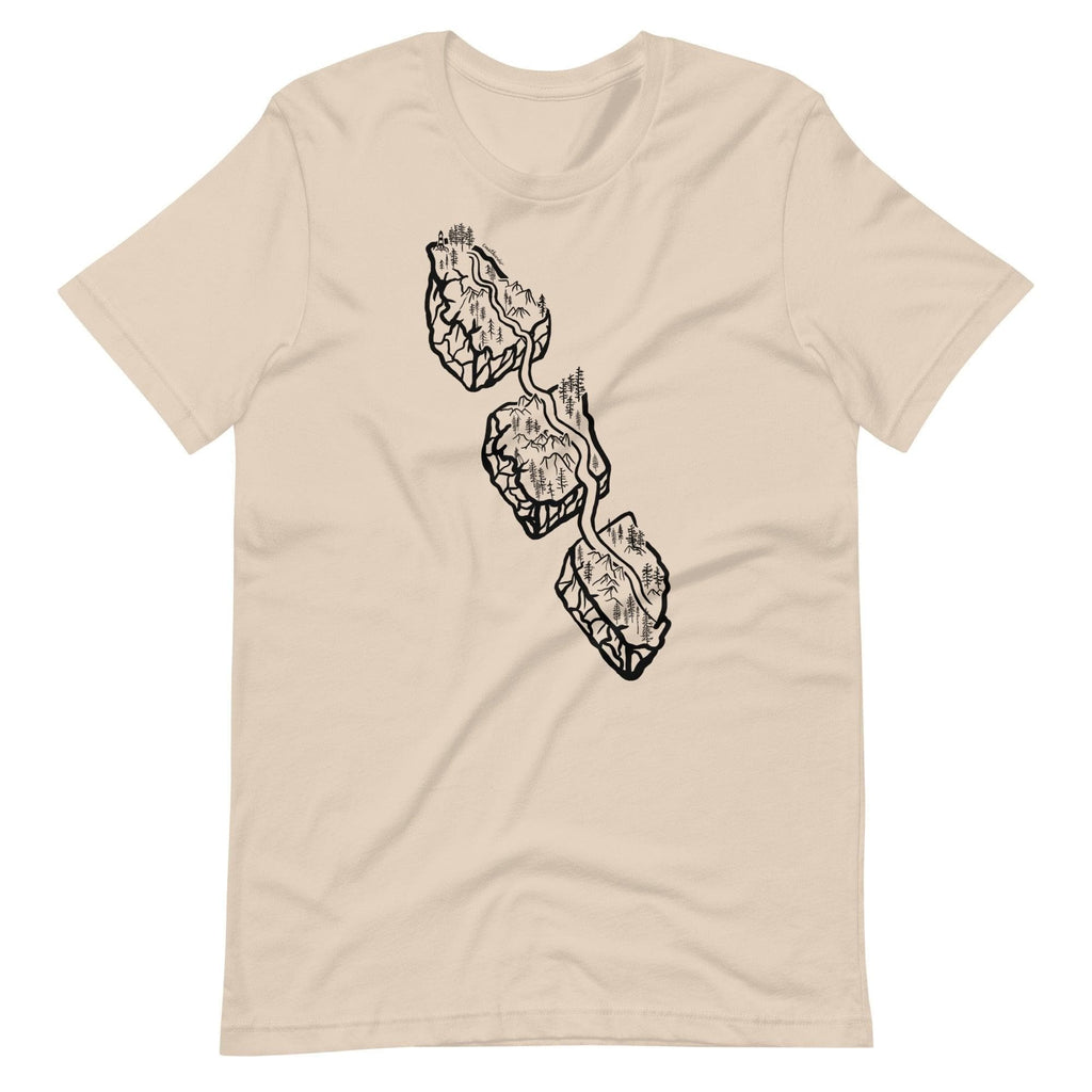 Design of Van Isle Highway - Unisex t-shirt , the colour is Soft Cream