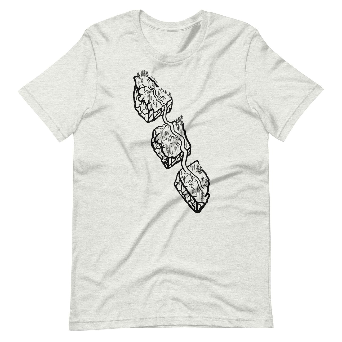 Design of Van Isle Highway - Unisex t-shirt , the colour is Ash