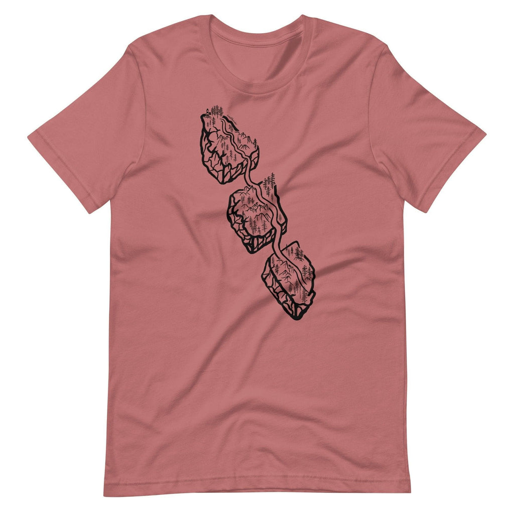 Design of Van Isle Highway - Unisex t-shirt , the colour is Mauve