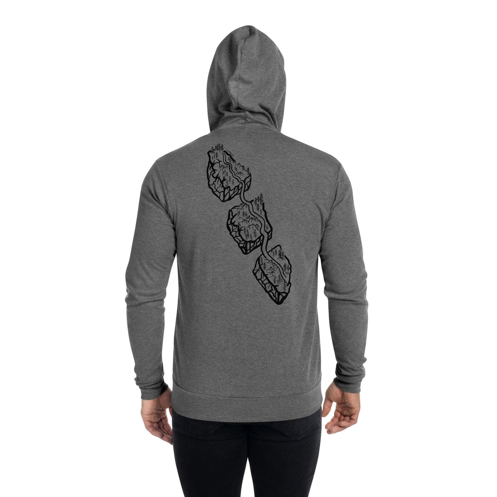 Design of Van Isle Highway - Unisex zip hoodie , the colour is