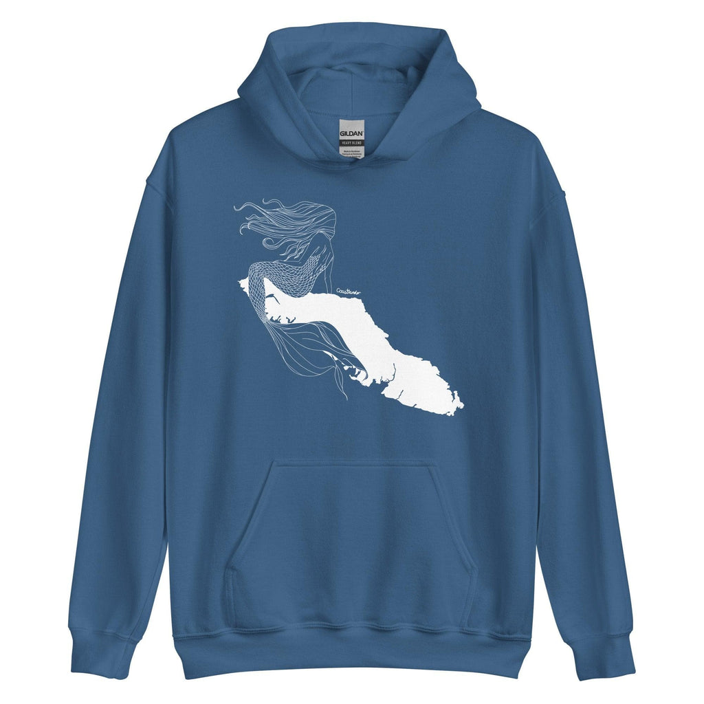Design of Van Isle Mermaid - Unisex Hoodie , the colour is Indigo Blue