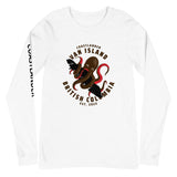Design of Van Isle Octopus - Unisex Long Sleeve Tee , the colour is White