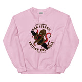 Design of Van Isle Octopus - Unisex Sweatshirt , the colour is Light Pink