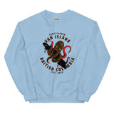 Design of Van Isle Octopus - Unisex Sweatshirt , the colour is Light Blue
