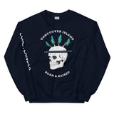 Design of Van Isle Skeleton - Unisex Sweatshirt , the colour is Navy