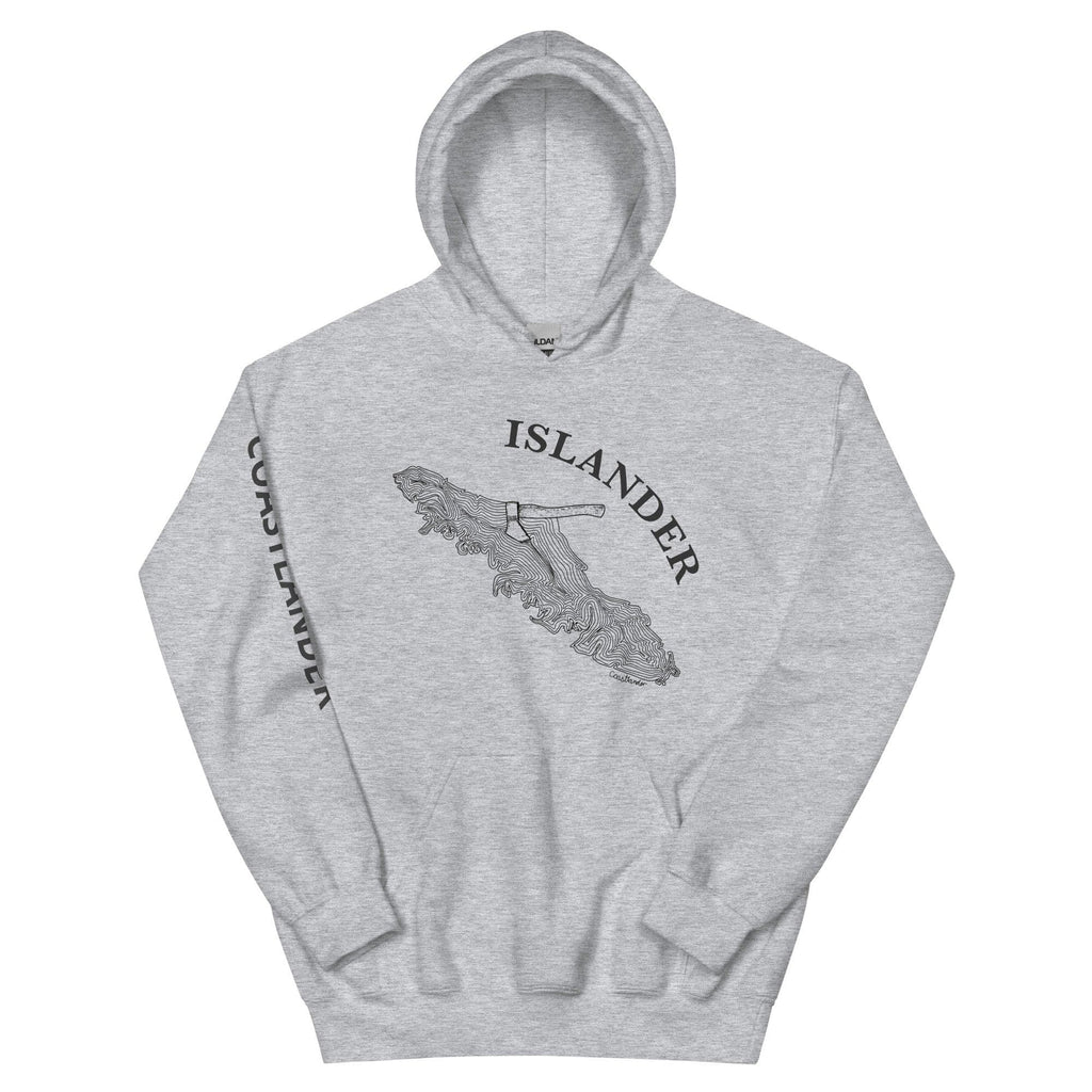 Design of Van Isle Stump - Gildan Unisex Hoodie , the colour is Sport Grey