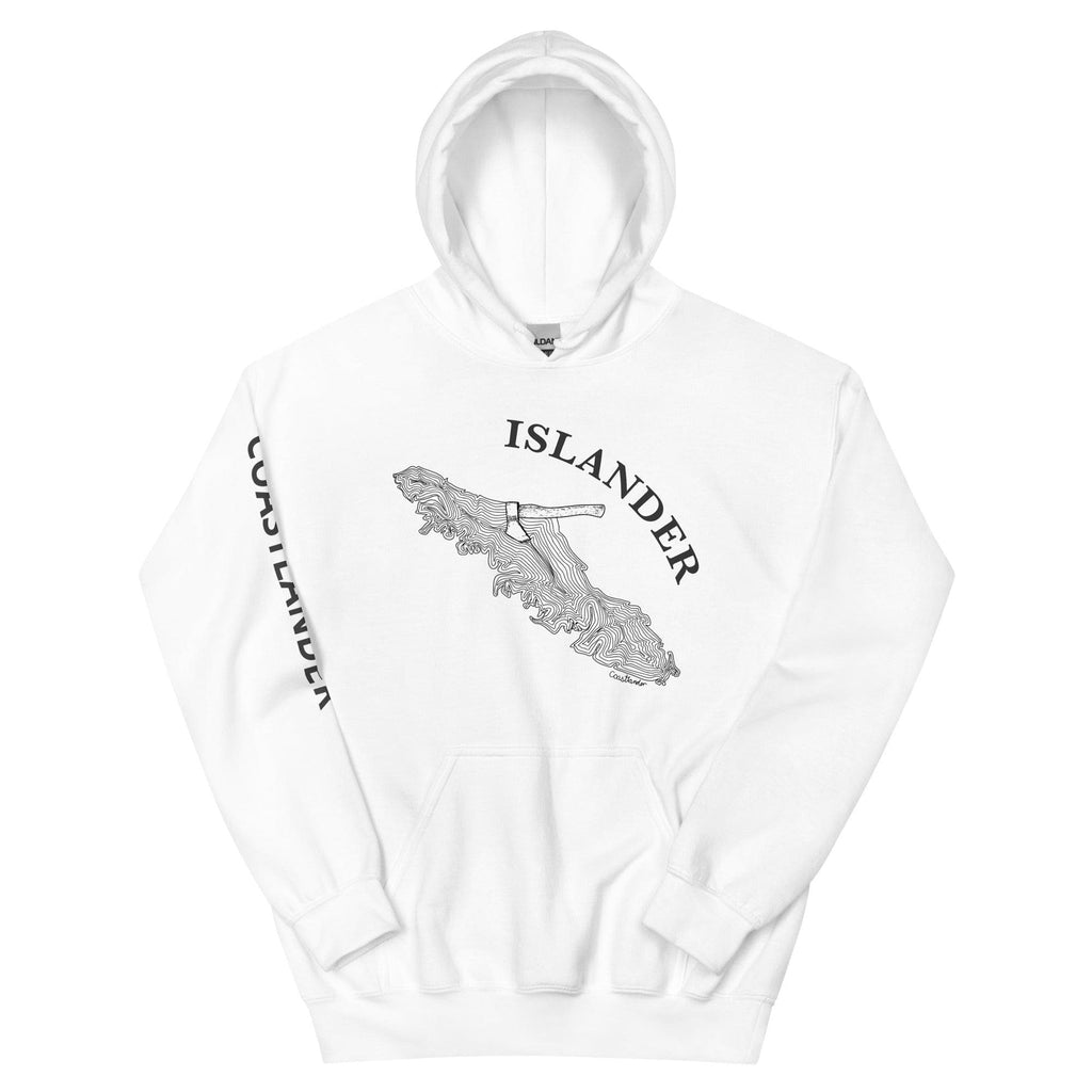 Design of Van Isle Stump - Gildan Unisex Hoodie , the colour is White