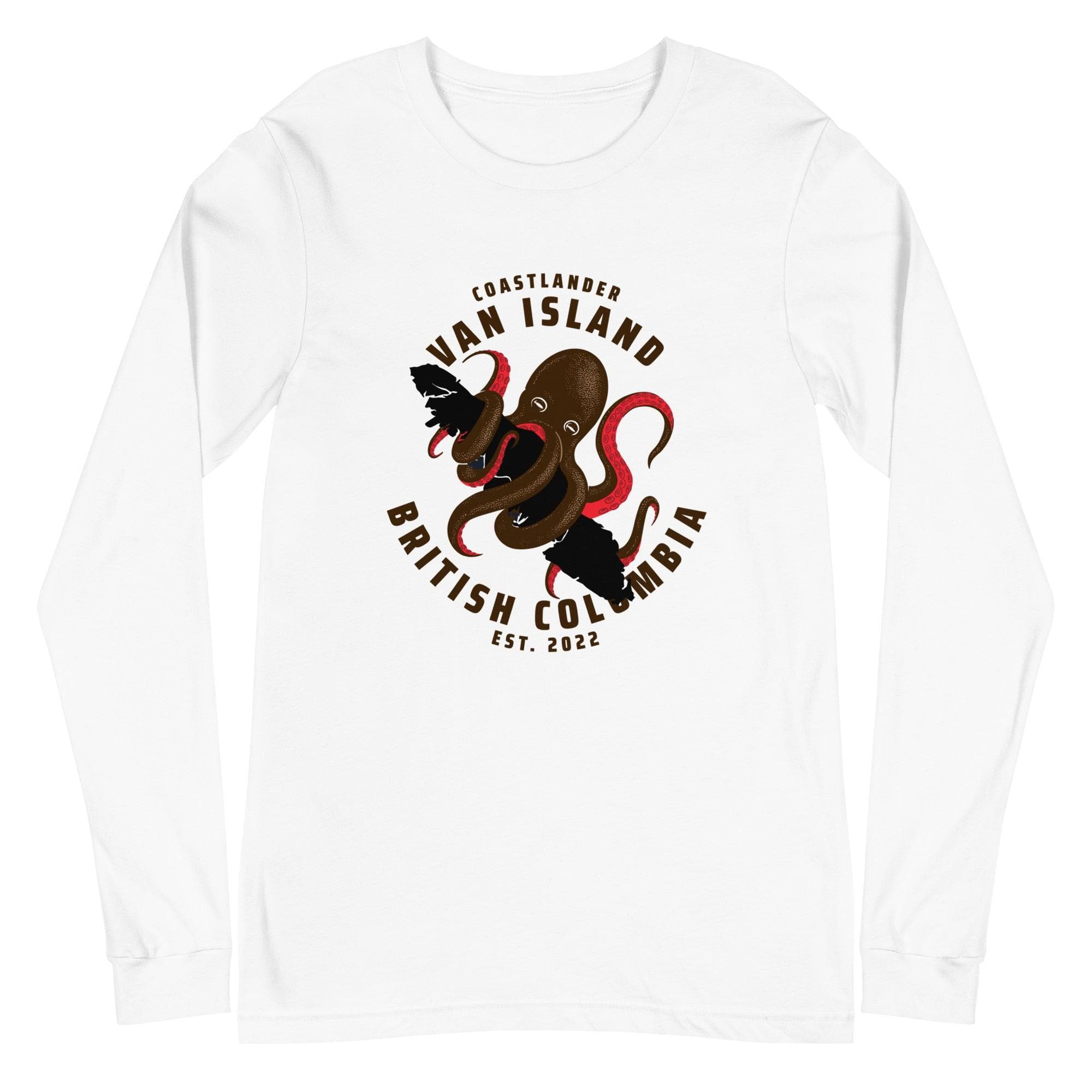 Design of Van Isle - Unisex Long Sleeve Tee , the colour is White