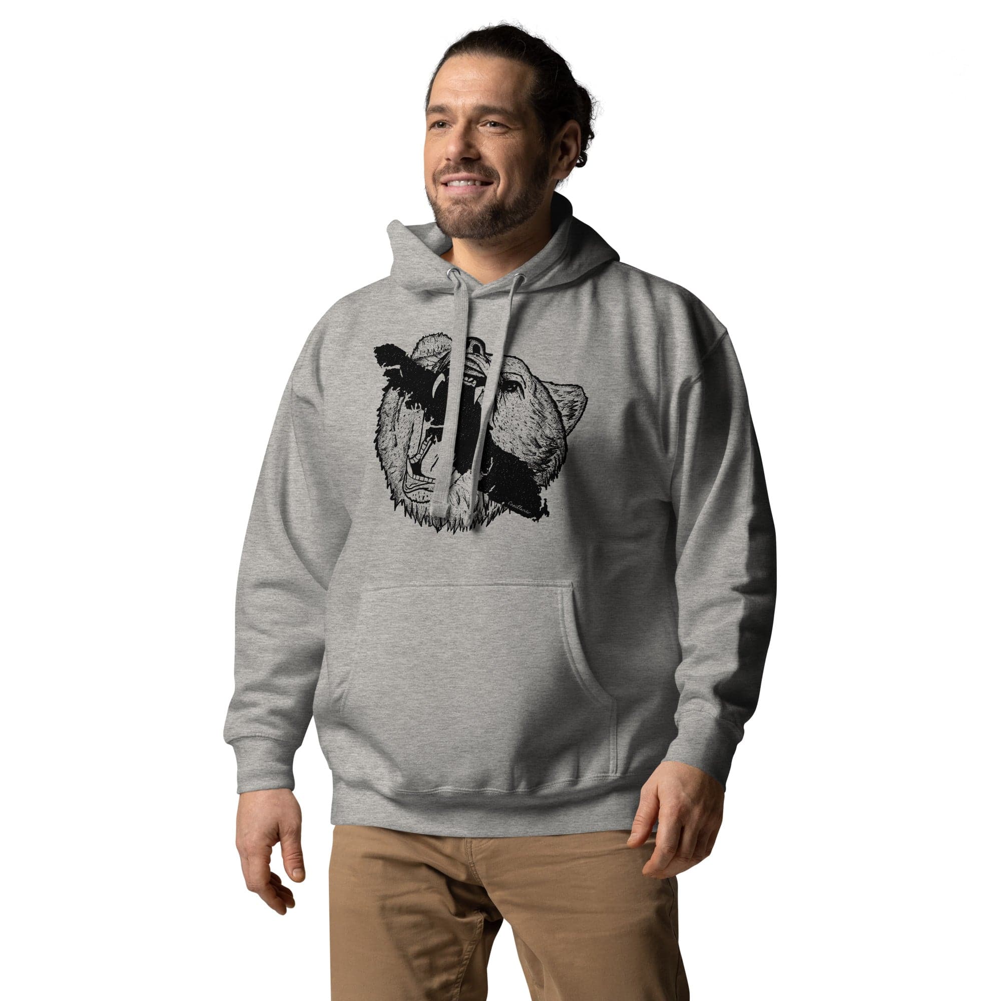 Design of Vancouver Island Bear - Unisex Hoodie , the colour is