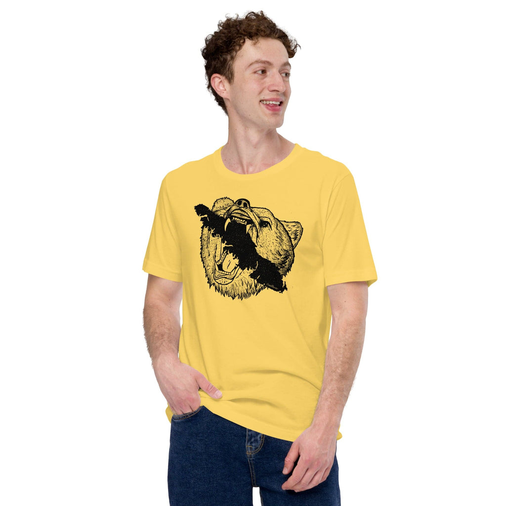 Design of Vancouver Island Bear - Unisex t-shirt , the colour is Yellow