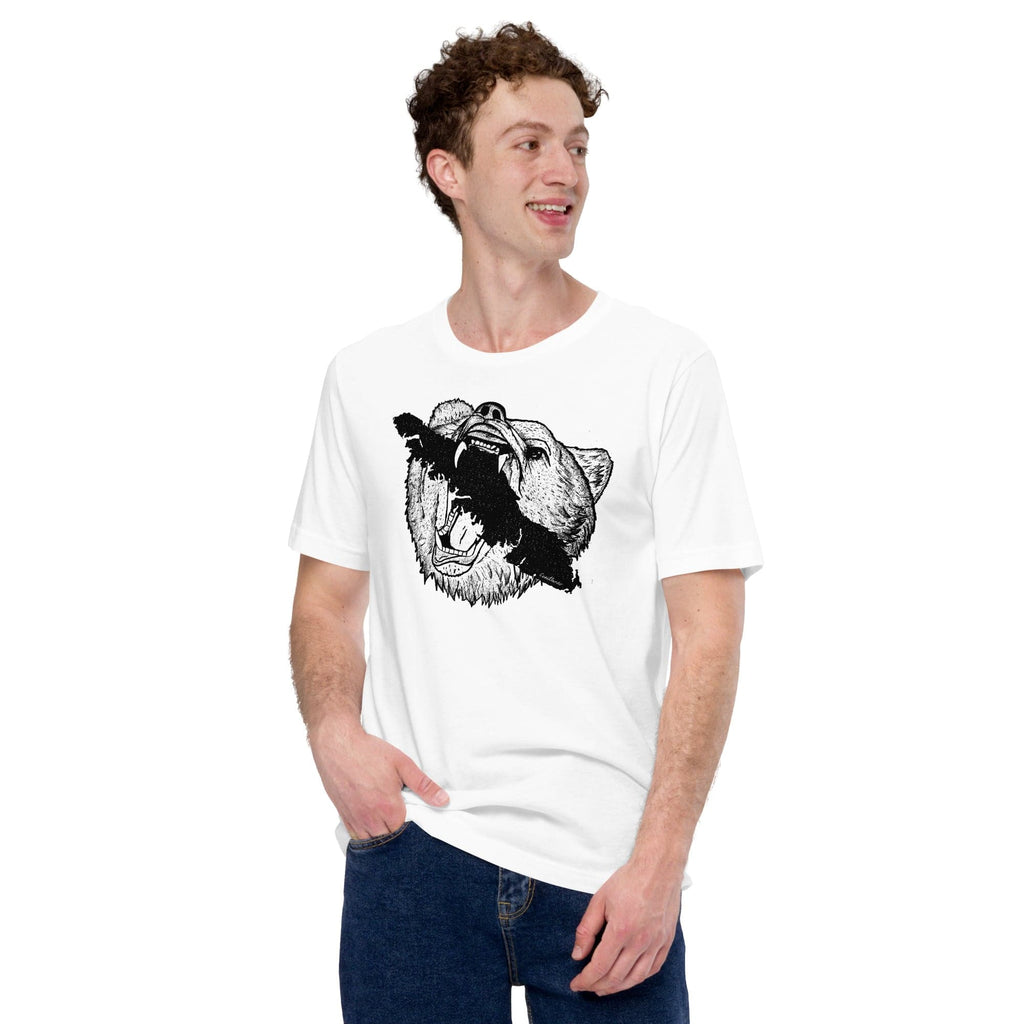 Design of Vancouver Island Bear - Unisex t-shirt , the colour is White