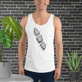 Design of Vancouver Island Highway Design - Unisex Tank Top , the colour is White