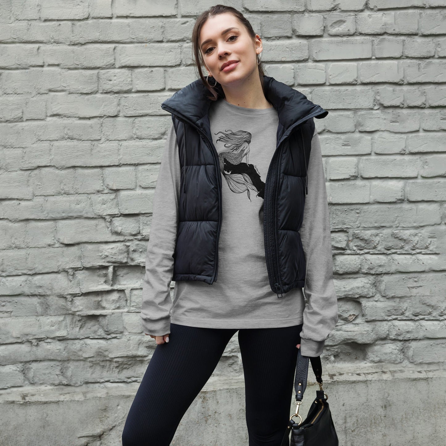 Design of Vancouver Island Mermaid - Unisex Long Sleeve Tee , the colour is