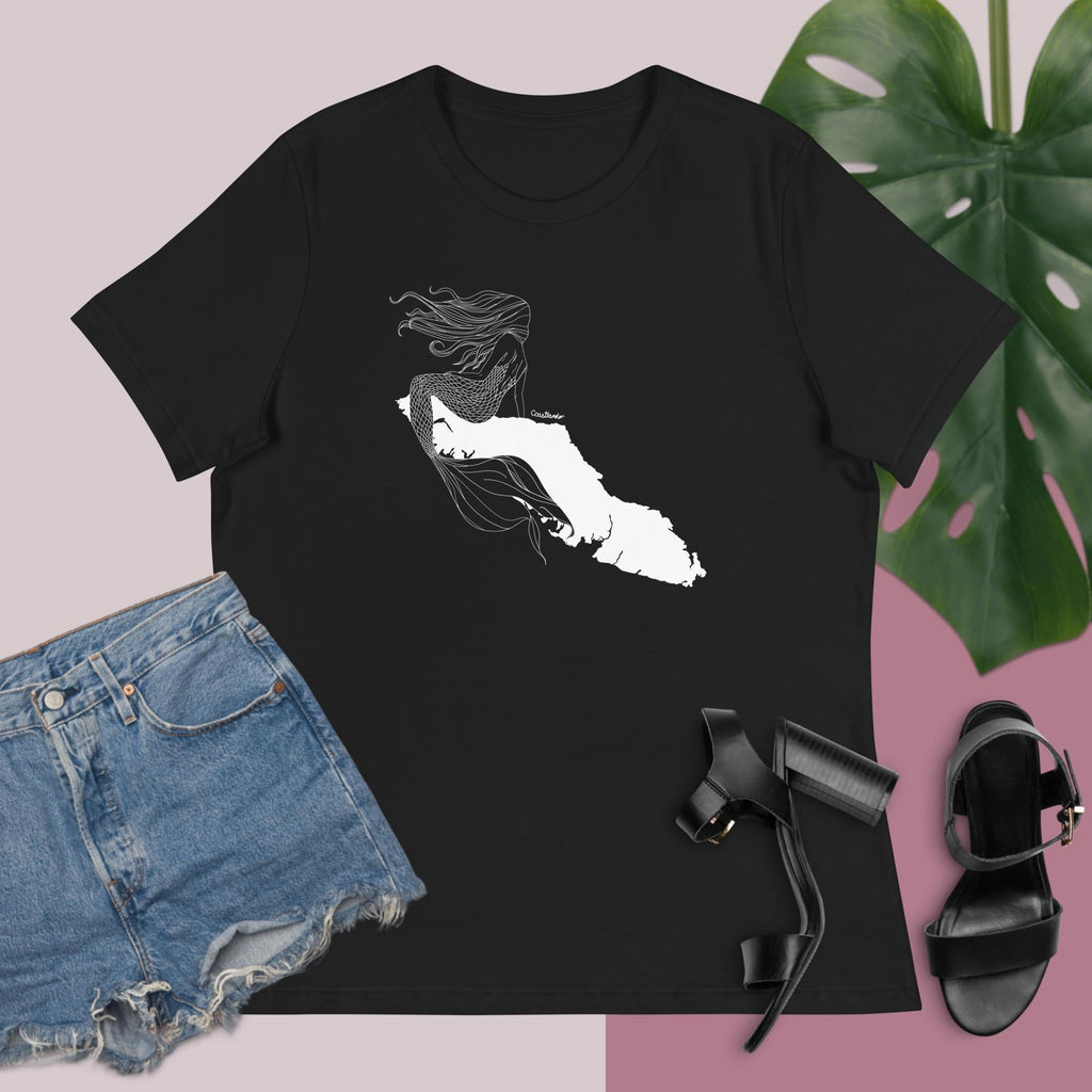 Design of Vancouver Island Mermaid - Women's Relaxed T-Shirt , the colour is