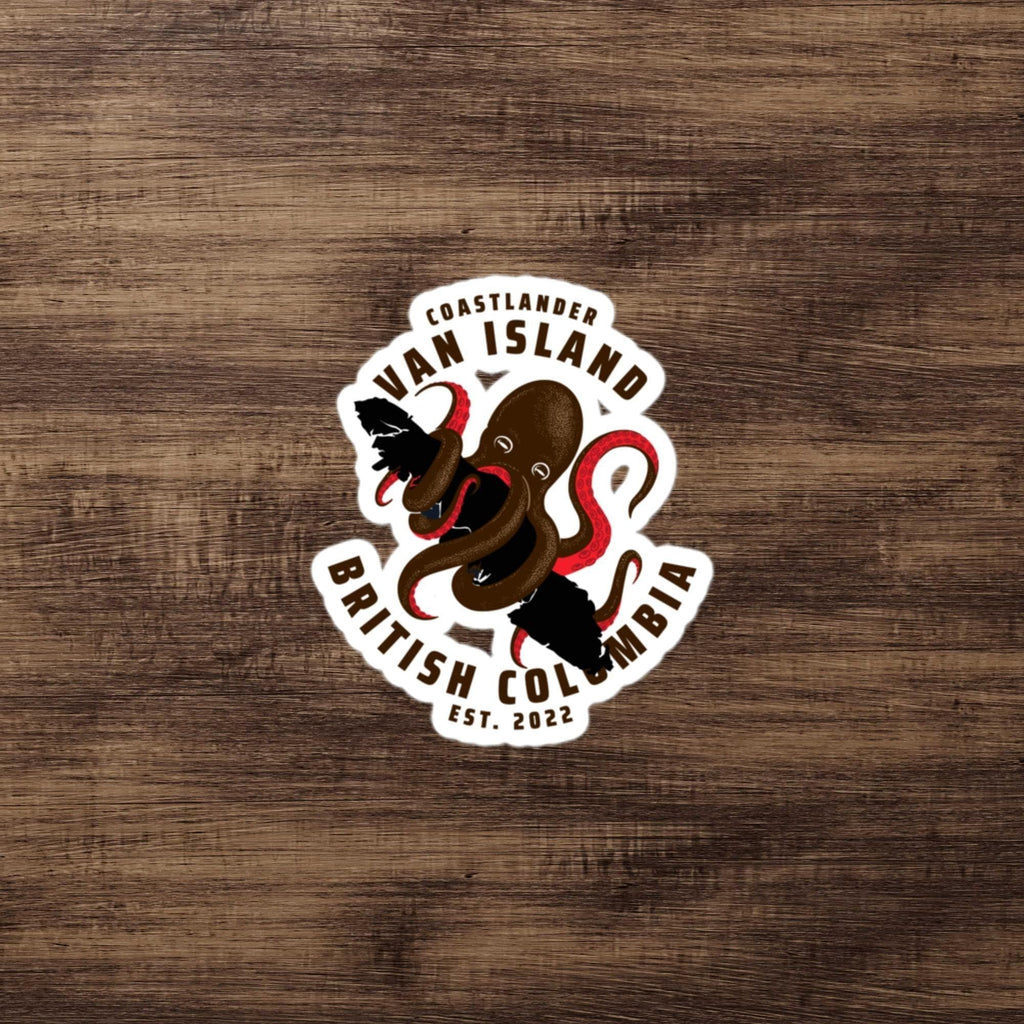Design of Vancouver Island Octopus - Sticker , the colour is